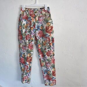 Vintage Made in USA SOTA Modern Clothing 100% Cotton Floral Print Denim Jeans 9